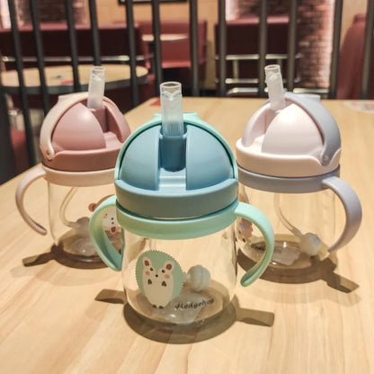 Baby Bottle with Weighted Straw 300ml - Anti-Choke Design