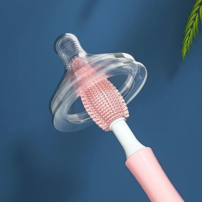 360° Rotating 3-in-1 Silicone Brush Set | Pacifier & Bottle Cleaner