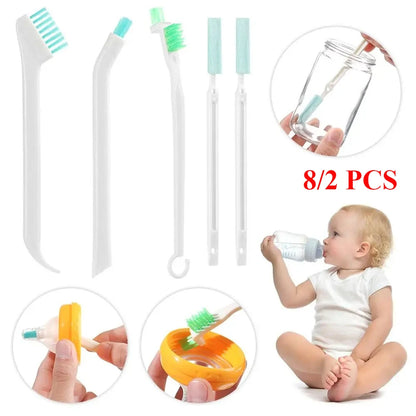 Portable Gap Cleaning Brush Set | 2/8 Piece Narrow Brush Kit