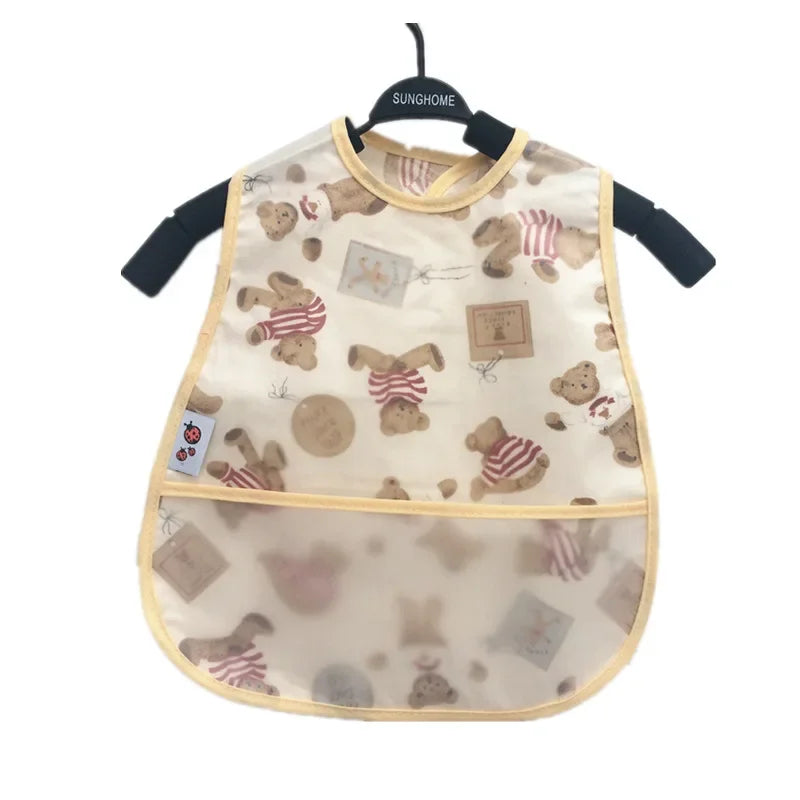 Cartoon Baby Bib - Waterproof EVA Adjustable Feeding Apron