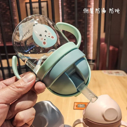 Baby Bottle with Weighted Straw 300ml - Anti-Choke Design