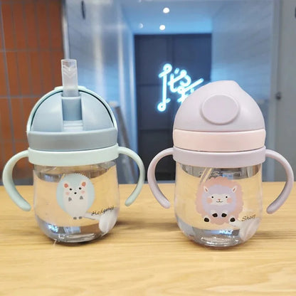 Baby Bottle with Weighted Straw 300ml - Anti-Choke Design