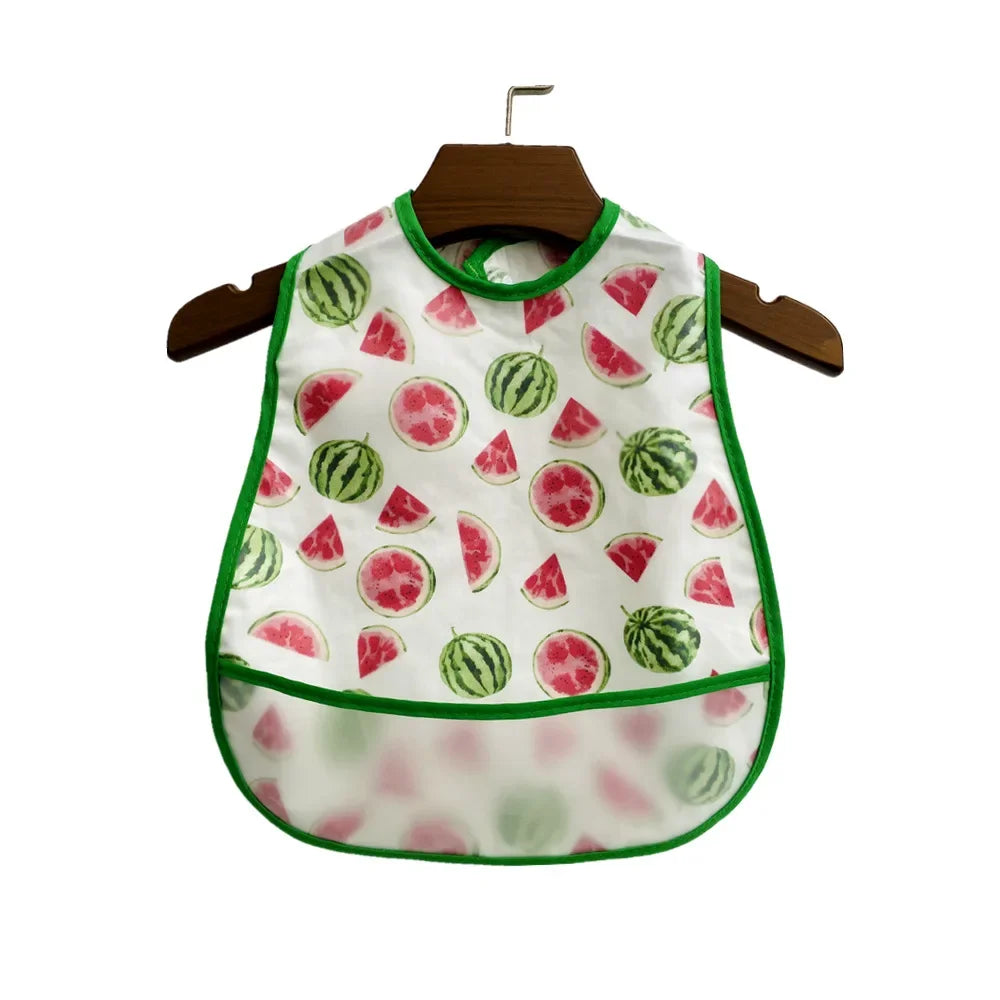 Cartoon Animal Baby Bib - Waterproof with Adjustable Pocket for Boys & Girls