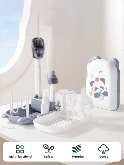 8-in-1 Baby Bottle Brush Set | Complete Cleaning Kit for Home & Travel