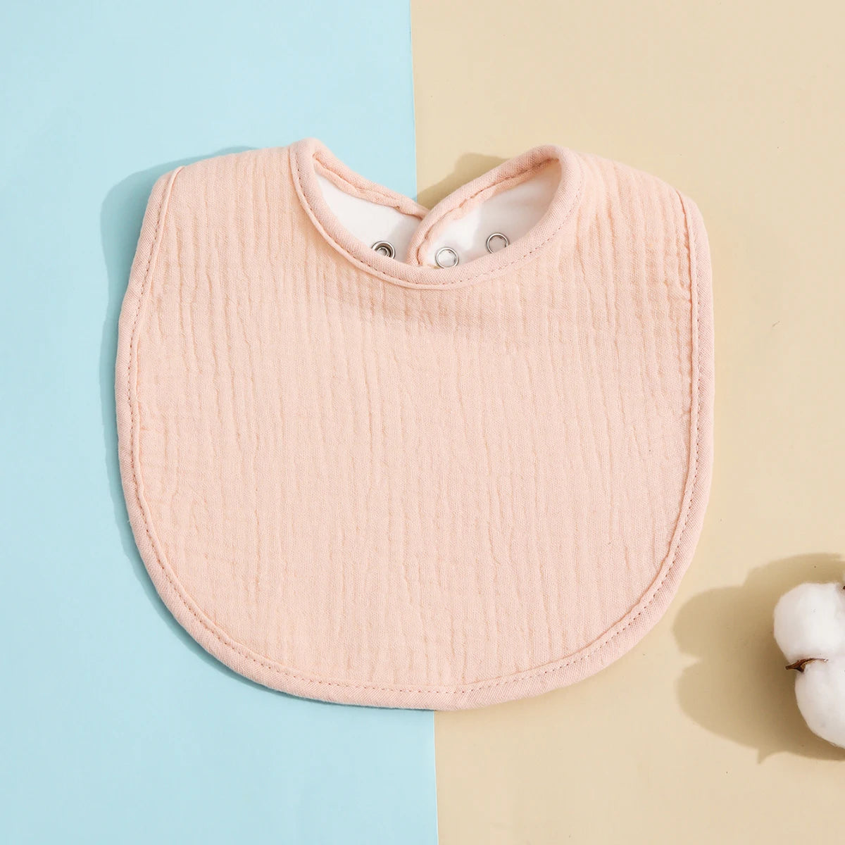Cotton Baby Bib - Soft Solid Colour Drool Bib for Newborns & Toddlers