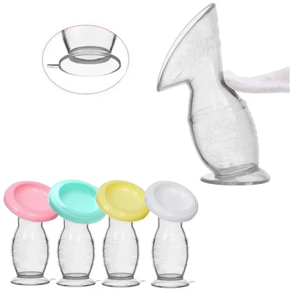 Manual Breast Pump - Silicone Breast Milk Collector BPA-Free