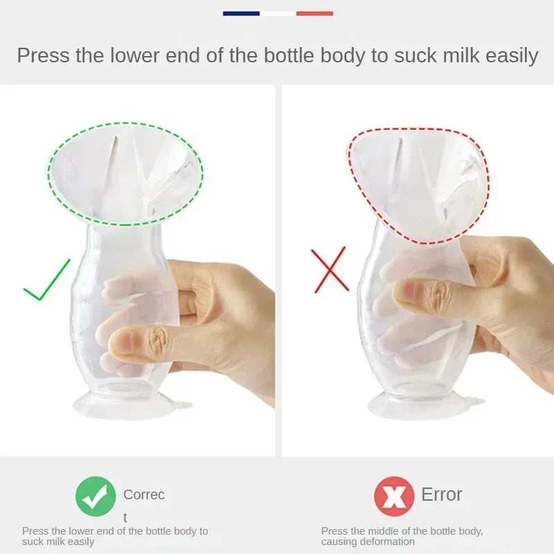Manual Breast Pump - Silicone Breast Milk Collector BPA-Free