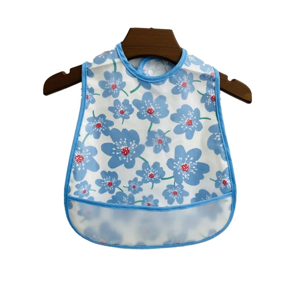 Cartoon Animal Baby Bib - Waterproof with Adjustable Pocket for Boys & Girls