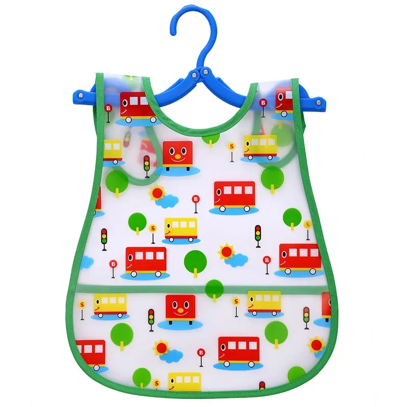 Cartoon Baby Bib - Waterproof EVA Adjustable Feeding Apron