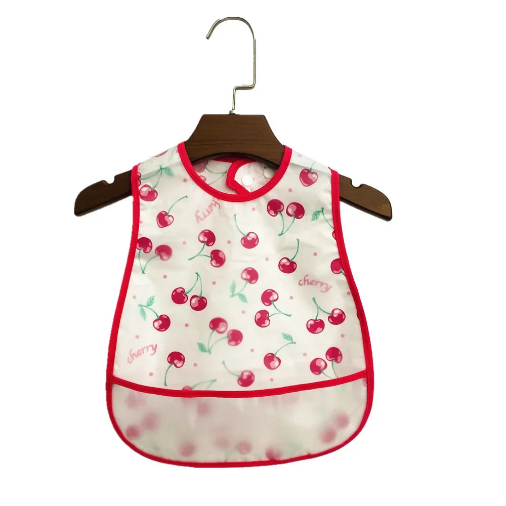 Cartoon Animal Baby Bib - Waterproof with Adjustable Pocket for Boys & Girls