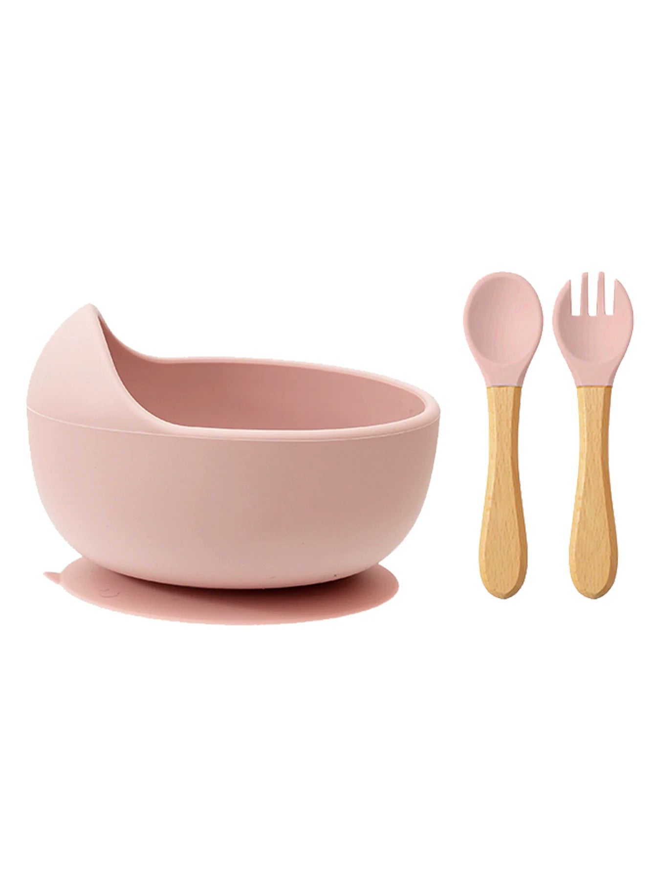 3-Piece Baby Feeding Set | Silicone Suction Bowl, Spoon & Fork